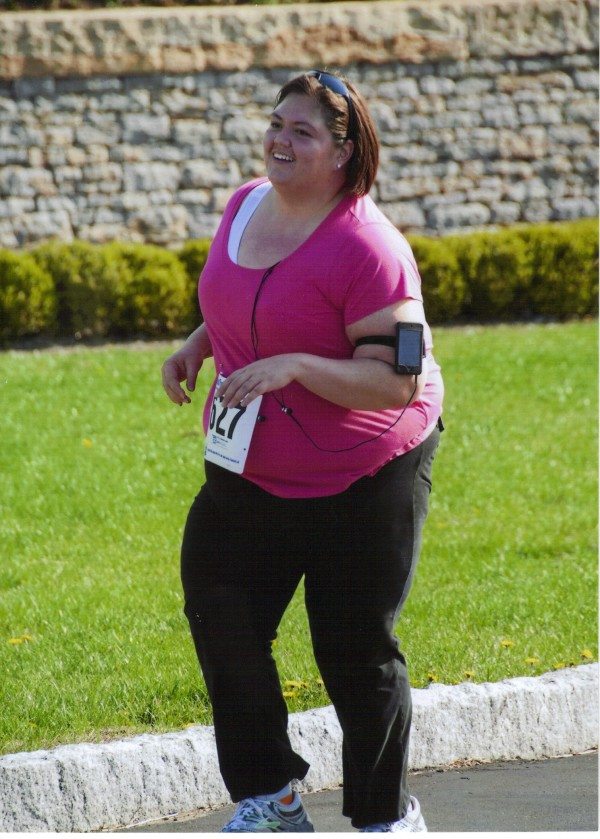 Emmie during half marathon