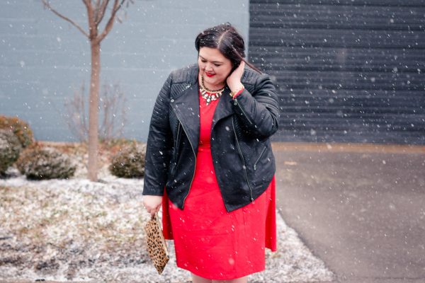 Valentine's Inspired 2 Plus size fashion blogger Authentically Emmie in an Eloquii dress