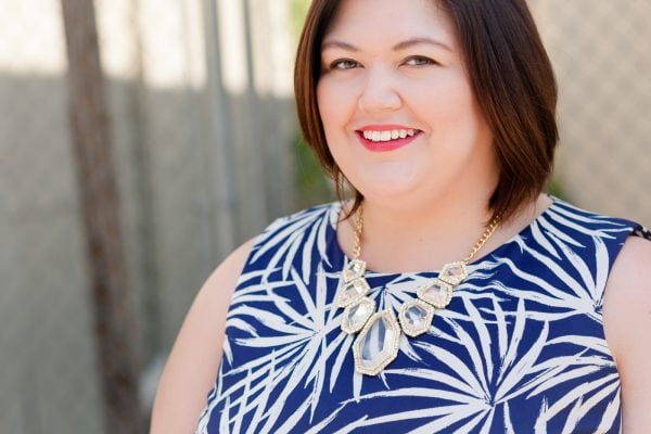 Taylor Dresses Leaf Printed Fit & Flare Dress from Gwynnie Bee on plus size blogger Authentically Emmie