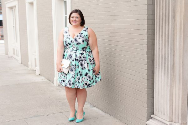 Plus size fashion blogger Authentically Emmie in a City Chic dress from Gwynnie Bee