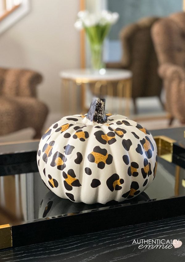 DIY Leopard Print Pumpkin