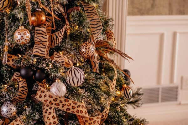 Animal Print Christmas Tree Theme