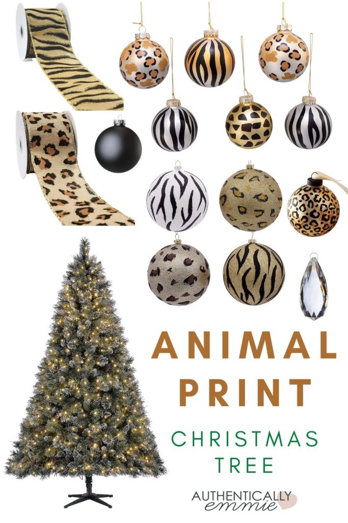 Animal print Christmas tree theme