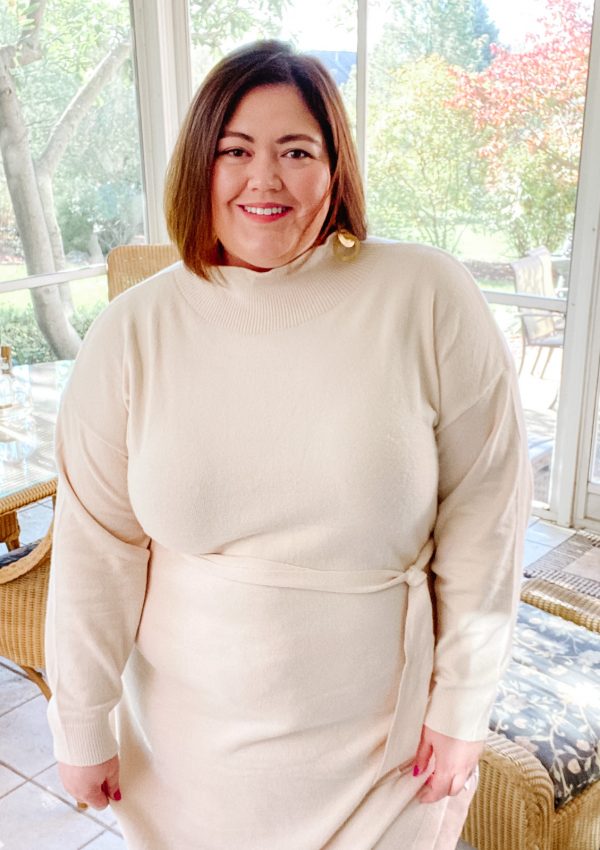 Winter White Sweater Dress